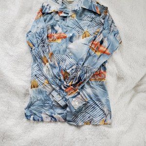 Vintage 1970's Sportcrest Acetate/Nylon Shirt, Youth Sz 16
